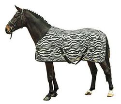 Derka siatkowa HKM Zebra z pasami biała