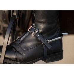 Paski do ostróg HKM Rosegold Glamour Style biotanowe czarne