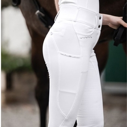 Bryczesy damskie ELT Mathilda Glam High Waist białe