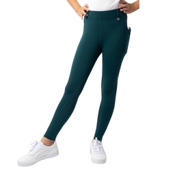 Legginsy Horze Dea Thermo Tights dziecięce Dark Sea Green
