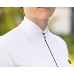 Koszulka konkursowa Covalliero longsleeve młodzieżowa biała 140/146