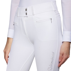 Bryczesy Samshield Claranova Crystal Fabric White