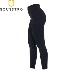 Legginsy Equestro Perforated młodzieżowe Black