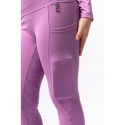 Legginsy Horze Gillian młodzieżowe Pale Pansey