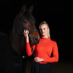 Bluzka Eskadron Fashion Dynamic Turtleneck Rib Poppy Red