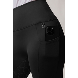 Legginsy zimowe Horze Gillian damskie Black