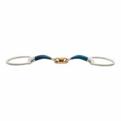 Wędzidło Kavalkade oliwkowe podwójnie łamane blokujące 