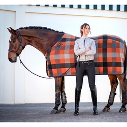 Derka Eskadron Platinum Fleece Check Amber/Pale Grey/Black/Slate Blue