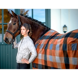 Derka Eskadron Platinum Fleece Check Amber/Pale Grey/Black/Slate Blue