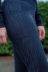 Legginsy HKM Flow Reflective granatowe