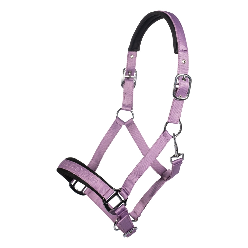 HKM Cherry Stirnband Für Pferde - Fliederfarben Mit Strass Für Warmblut