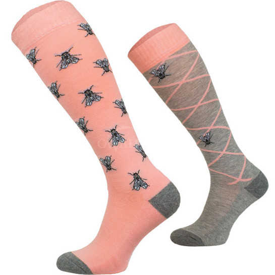 Podkolanówki Comodo Funny Designe pink multi fly-05