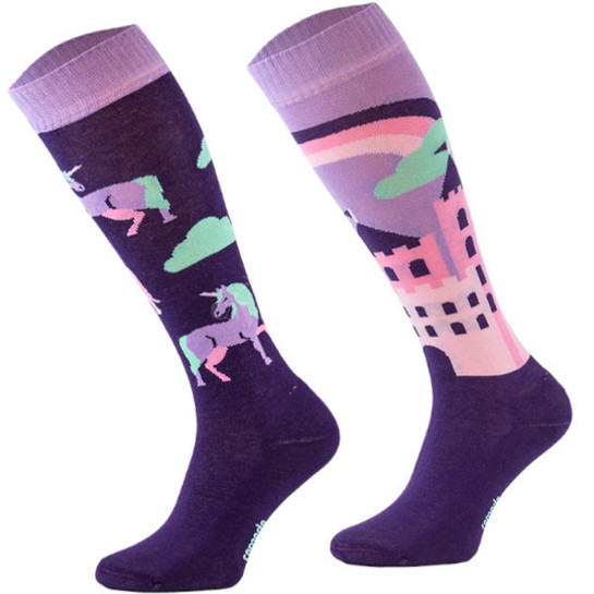 Podkolanówki Comodo Funny Designe purple unicorn fioletowe-16