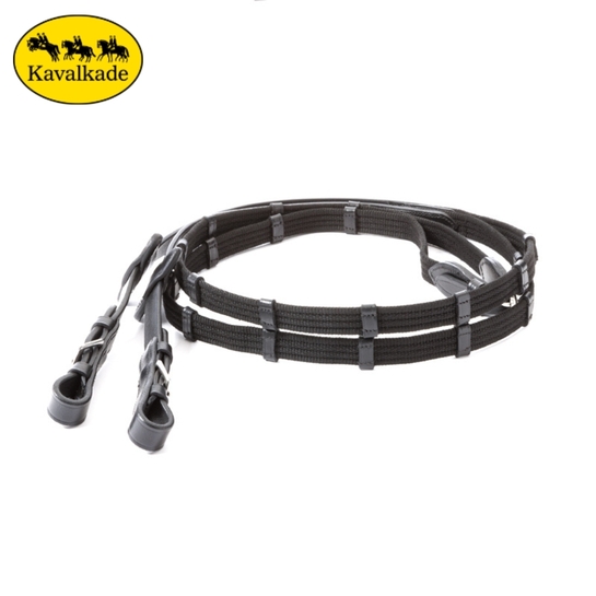 Wodze Kavalkade parciane 20mm 10 stoperów czarne