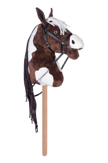 Konik HKM Hobby Horse brązowy/biały