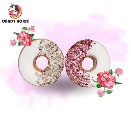 Smakołyki Candy Horse Pączki 2 szt - róża i porost islandzki