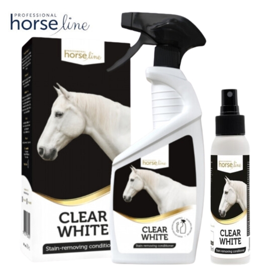 HorseLine Clear White odżywka odplamiająca dla siwych koni