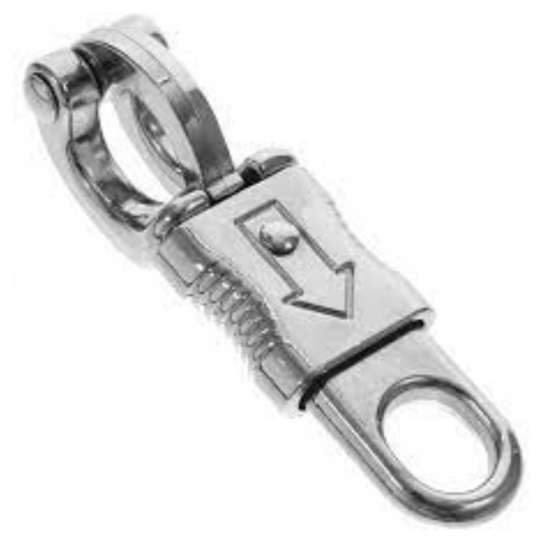 Karabińczyk do uwiązu bezpieczny panic hook 10,5cm