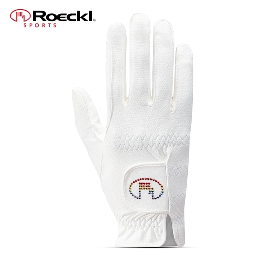 Rękawiczki ROECKL Marne Swarovski white/rainbow