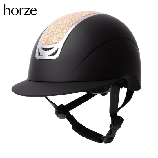 Kask Horze Arix II Crystal czarny/rosegold