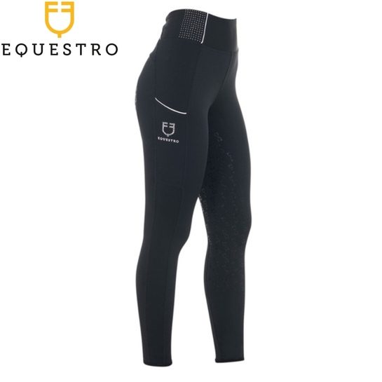 Legginsy Equestro Slim Fit Rhinestones Black