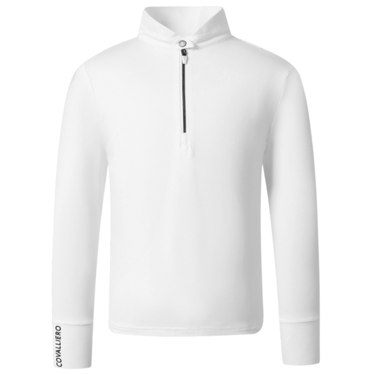 Koszulka konkursowa Covalliero longsleeve młodzieżowa biała 140/146