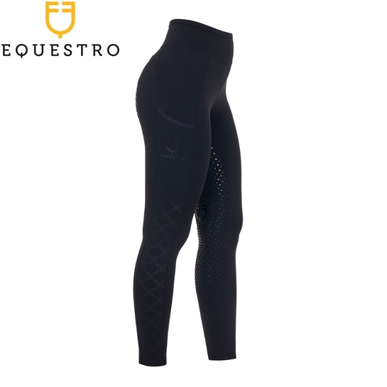 Legginsy Equestro Perforated młodzieżowe Black