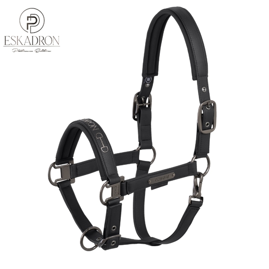 Kantar Eskadron Platinum Double Pin Faux Leather Black