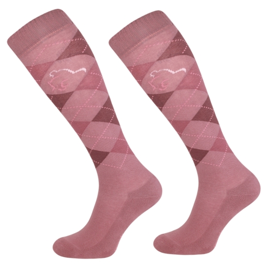 Podkolanówki Comodo Karo-43 dirty pink