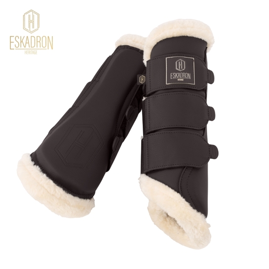 Ochraniacze Eskadron Heritage Faux Leather Faux Fur Black Truffle