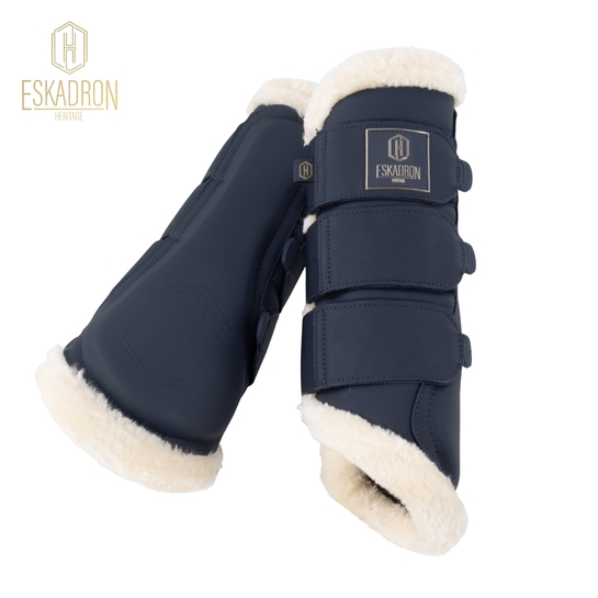 Ochraniacze Eskadron Heritage Faux Leather Faux Fur Navy