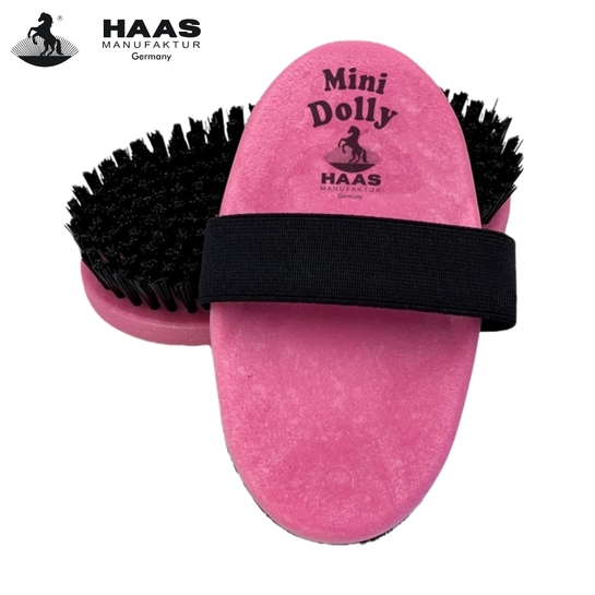 Szczotka z twardym włosiem Haas Mini Dolly różowa