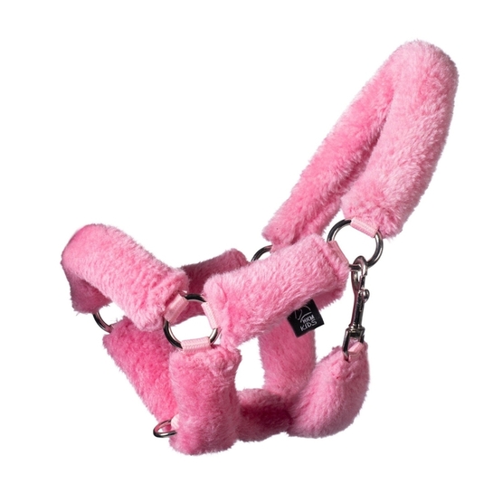 Kantar z futrem HKM Hobby Horse Fur pink