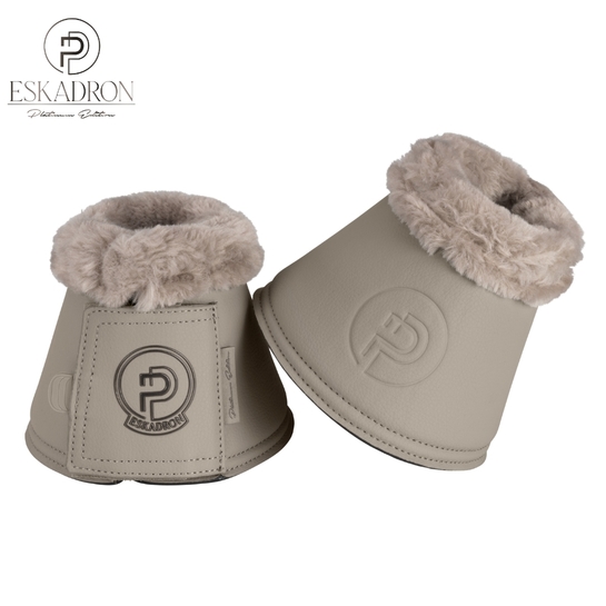 Kaloszki Eskadron Platinum Softslate Faux Leather Faux Fur Pale Grey