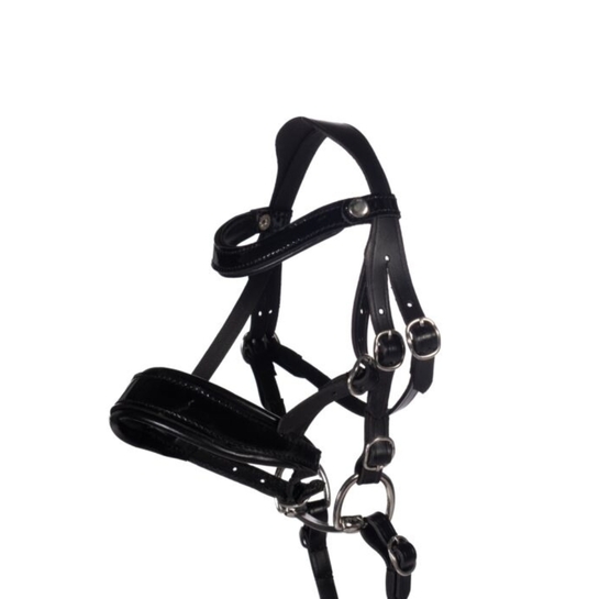 Ogłowie lakierowane HKM Hobby Horse czarne