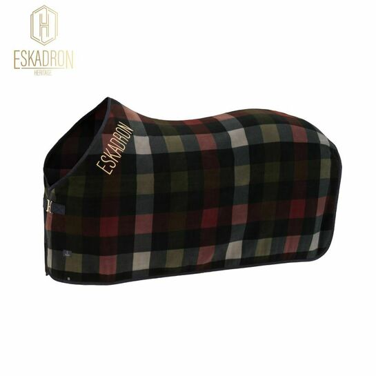 Derka Eskadron Heritage Fleece Check Black/Deep Moss/Merlot/Ash