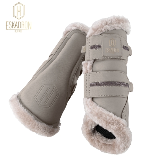 Ochraniacze Eskadron Heritage Faux Leather Jewel Faux Fur Ash