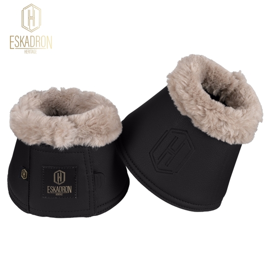 Kaloszki Eskadron Heritage Faux Leather Faux Fur Black