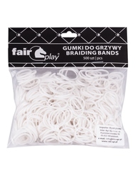 Gumki do grzywy Kerbl silikonowe białe