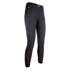 Bryczesy HKM LG Basic z silikonem czarne