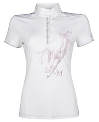 Koszulka konkursowa HKM Rimini Horse Print biała