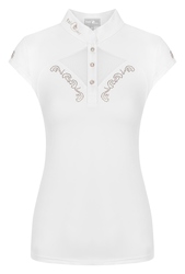 Koszulka konkursowa Fair Play Cathrine SL Rosegold biała