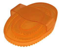 Zgrzebło gumowe API trans. z brokatem pomarańczowe