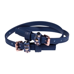 Paski do ostróg HKM Rosegold Glamour Style biotanowe granatowe