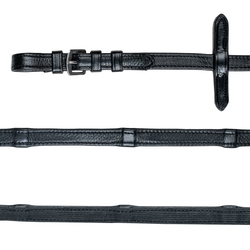 Wodze Waldhausen X-Line skórzano-gumowe czarne