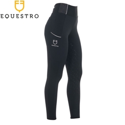 Legginsy Equestro Slim Fit Rhinestones Black