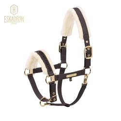 Kantar Eskadron Heritage Faux Leather Jewel Faux Fur Double Pin Cardamom