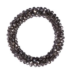 Gumka do włosów HKM crystal srebrna