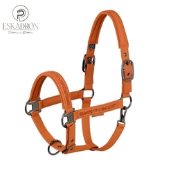 Kantar Eskadron Platinum Faux Leather Jewel Double Pin Amber