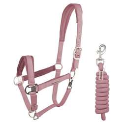 Kantar z uwiązem Waldhausen Velvet Pink